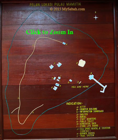 layout map of Mamutik Island