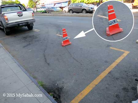 parking reserved by police