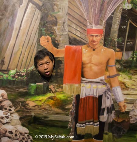 Murut headhunter photo booth in 3D Wonders Museum