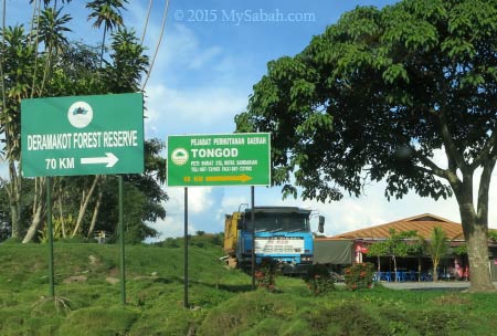 junction to Deramakot Forest Reserve