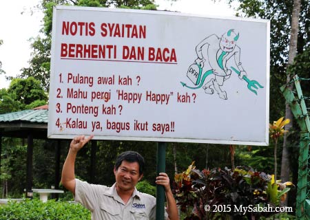 funny signboard for forestry staffs