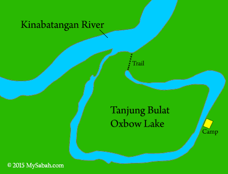 map of Tanjung Bulat Jungle Camp