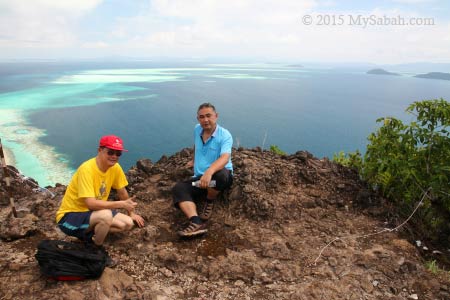 photo of two men on the peak