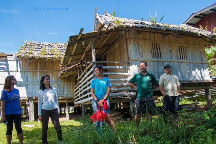 Photo behind the Tambunan traditional house