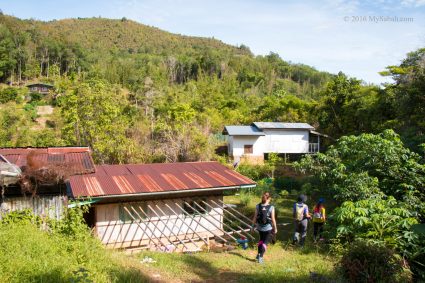 Pass by the village on the way to the summit