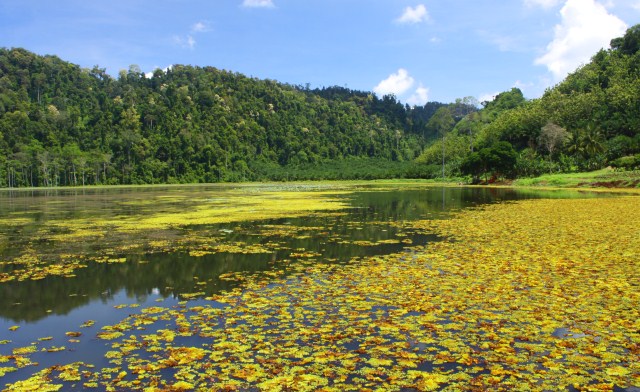 Impian Lake, a lake made by volcano