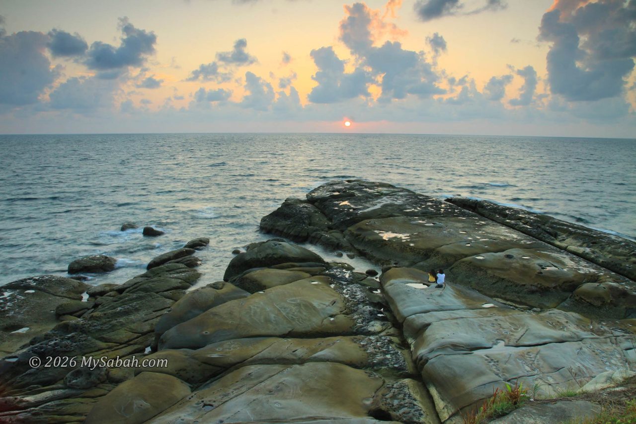 Sunset over the meeting point of two oceans.