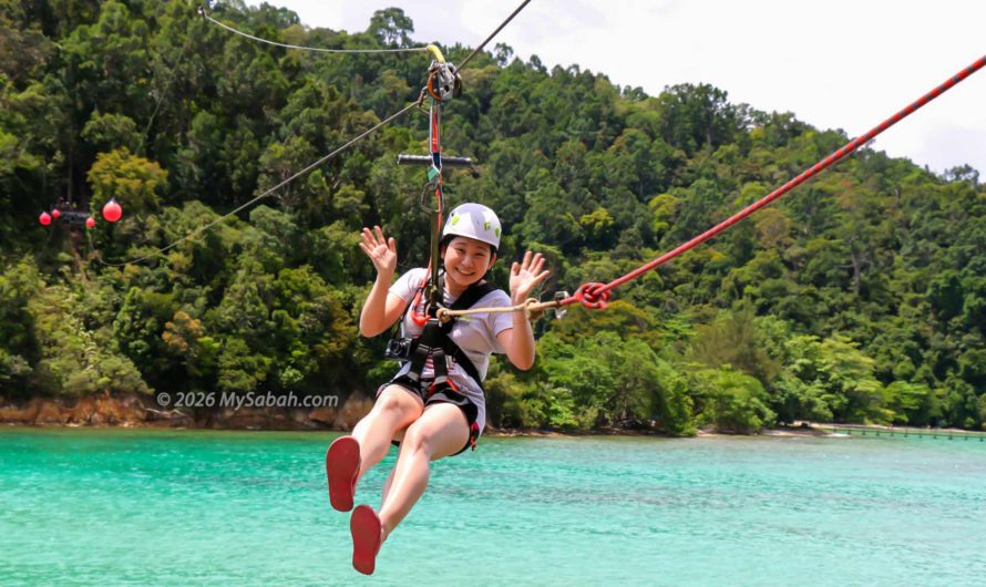 Coral Flyer, the longest island-to-island zipline in Malaysia