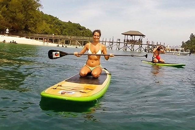 Stand-Up Paddle Boarding in Sapi Island, Sabah