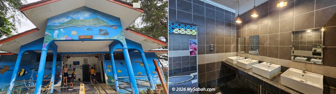 Public toilet and changing room on Manukan Island