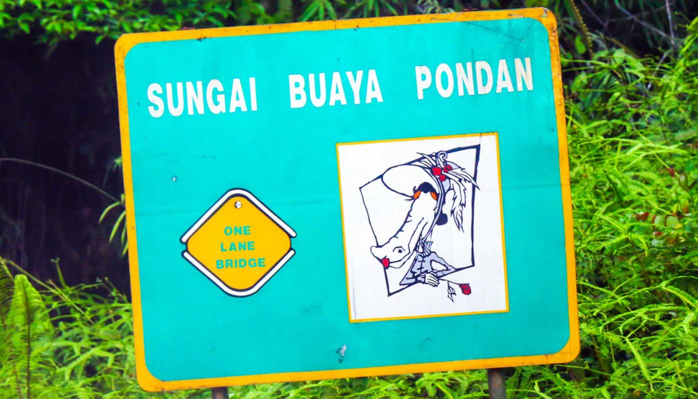 Signage in Deramakot Forest Reserve