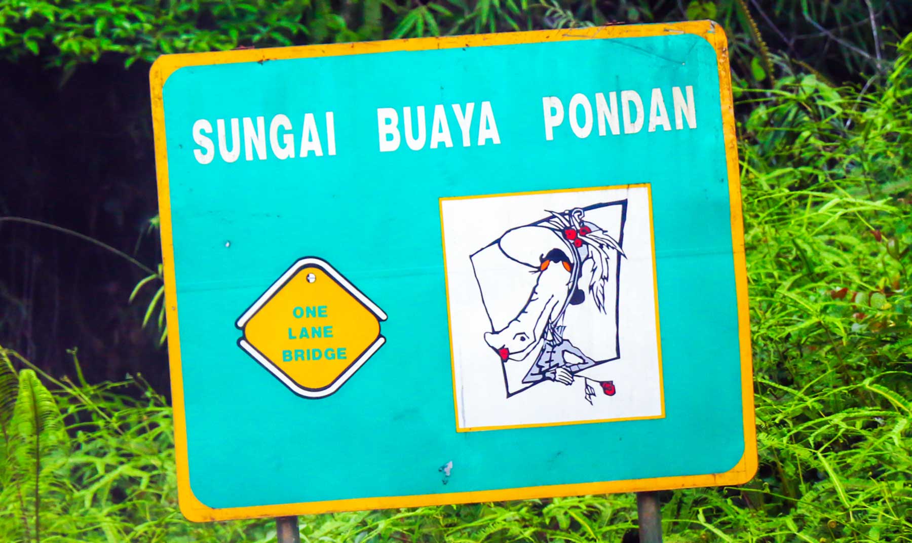 Signage in Deramakot Forest Reserve