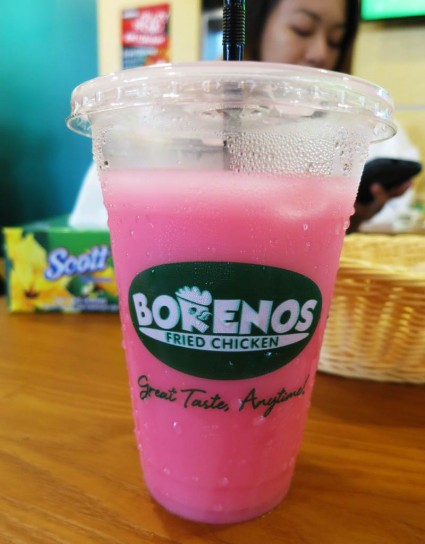 Air Bandung (Drink with rose cordial syrup)