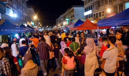 Thousands of locals flood the night market
