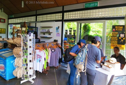 Souvenir corner in Visitor Center