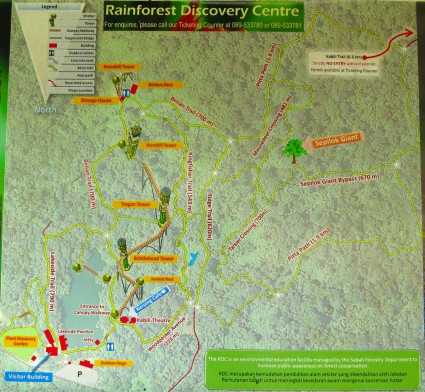Trail map of Rainforest Discovery Center (RDC)