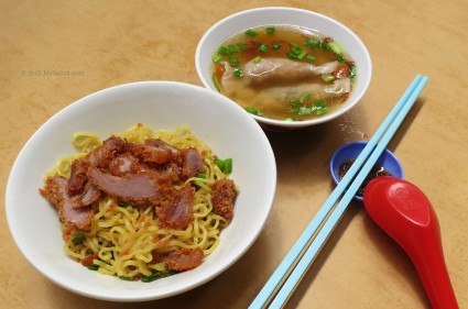 Spring Noodle (left) and Century Egg Dumpling of Sandakan