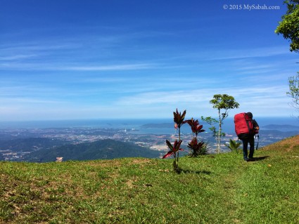 Panoramic view of Kota Kinabalu City from Kokol Hill