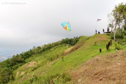 Taking off from Kokol Hill