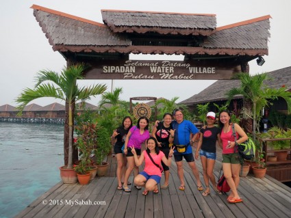 Group photo at Sipadan Water Village