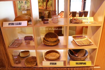 Various handicrafts made of sago