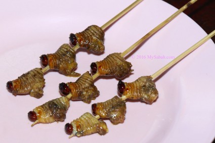 Sago Grub Satay or Satay Butod