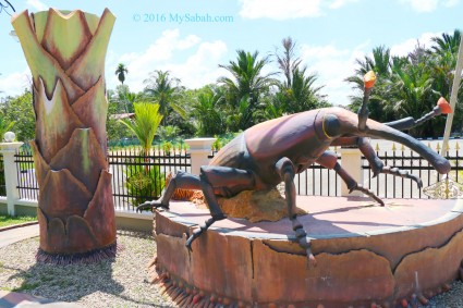 Statue of Snout Beetle / Weevil at Rumbia Information Center