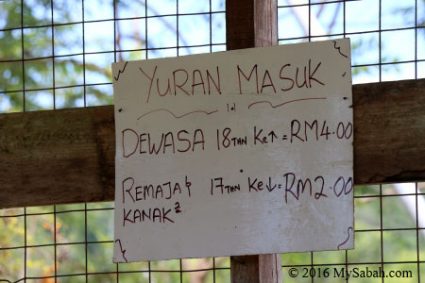 Ticket Fees (written in Malay)
