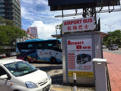 Airport Bus station in Padang Merdeka Field