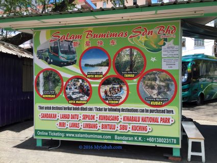 Bus ticket booth in Padang Merdeka Field