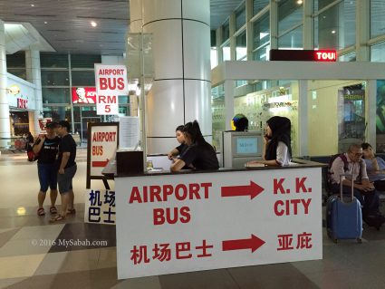 KKIA Airport Bus Booth (now has Chinese label)