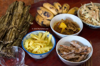 Traditional food of Dusun Tatana people