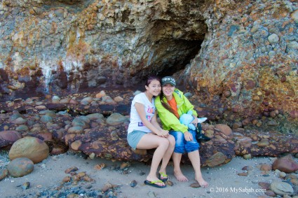 Beautiful ladies at beautiful beach