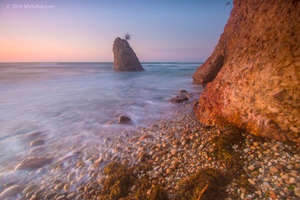 Tempurong Beach during sunset