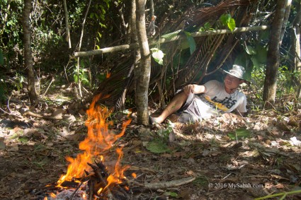 Survival course in forest