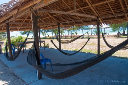 Hammocks at the beach side