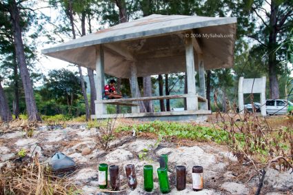 The rubbish is an eyesore at Kelambu Beach