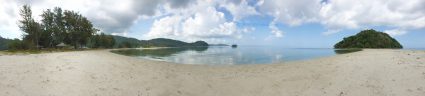 Panoramic shot of Kelambu Beach