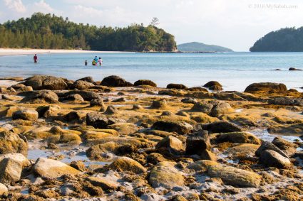 Rocky shore of Bawang Jamal Beach