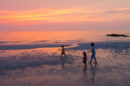 Sunset view at Bawang Jamal Beach