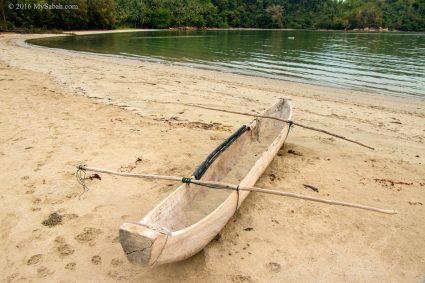 Canoe on the beach