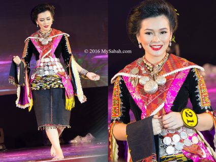 5th Runner Up: Patriciaelsa Jimy (Klang Valley). She is wearing traditional Dusun Tindal costume