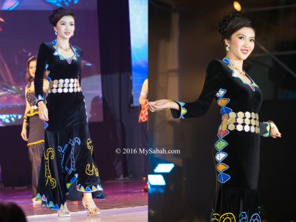 One of the Top 7 Most Creative Evening Gown (Model: Sharon Joseph, Unduk Ngadau of Libaran)