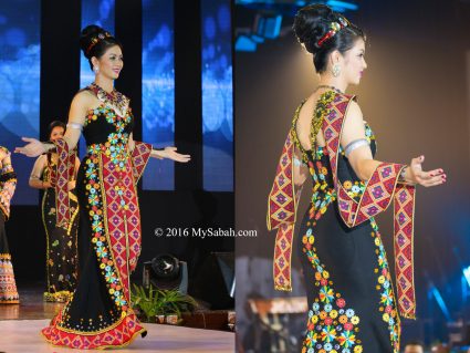 One of the Top 7 Most Creative Evening Gown (Model: Muntel Binti Santangan, Unduk Ngadau of Lahad Datu)
