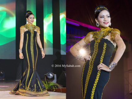 One of the Top 7 Most Creative Evening Gown (Model: Laura Simon, Unduk Ngadau of Likas)