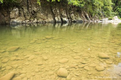 Crystal clear river of Kiulu