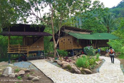 Bamboo houses of Kiulu Farmstay (Fig Tree Resort)