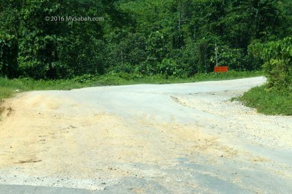 Road with uneven surface