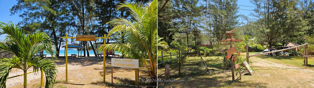 Campsites at Kelambu Beach