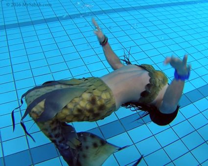 Underwater somersault